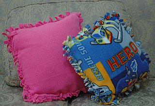 fleece pillow projects sewing sew tie pillows non fabric tutorial tied
