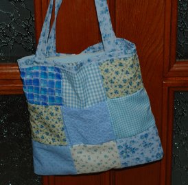 patchwork tote bag done