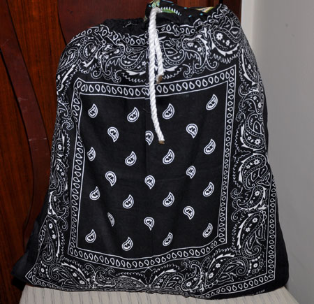 bandanna drawstring bag project