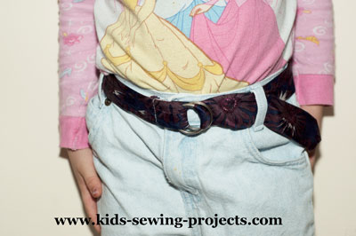 sew a tie belt from an old tie