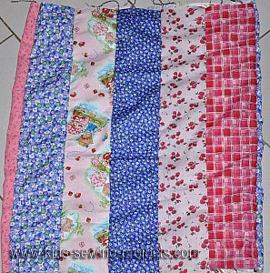 sew strip skirt ends together