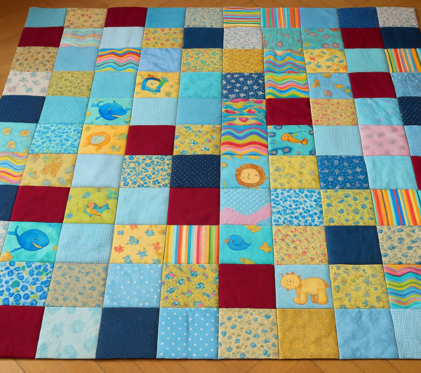 sewing scrap rows