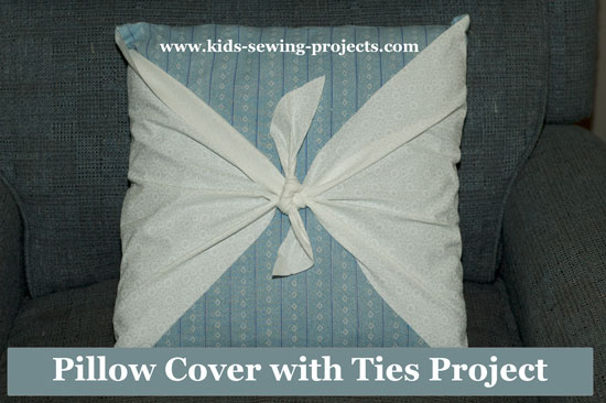 pillow cover with ties