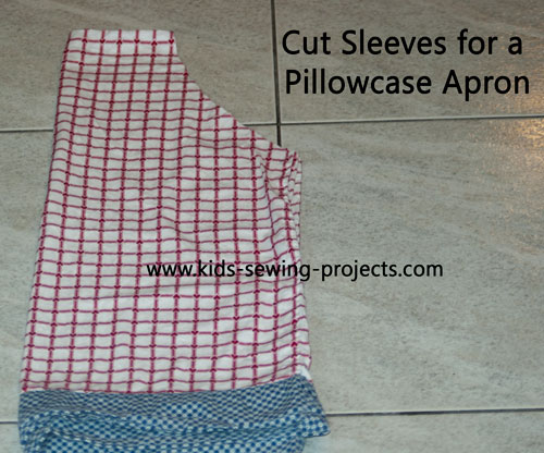 cut corner of pillowcase