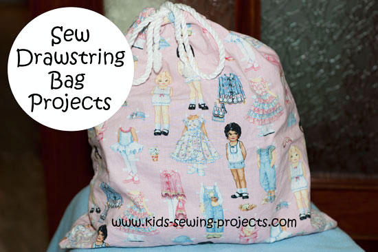 sew drawstring bags