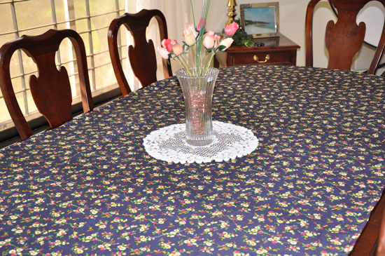 sewn tablecloth