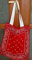 bandanna tote bag sewn