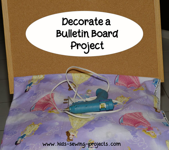 fabric covered bulletin board