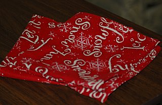 Christmas cloth napkin red