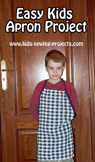 kids apron from dishtowel