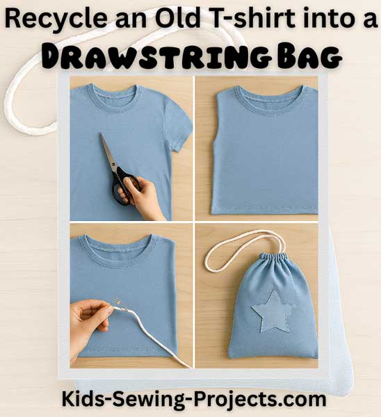 t shirt drawstring bag