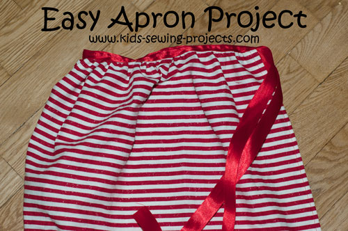 gathered apron sewing project