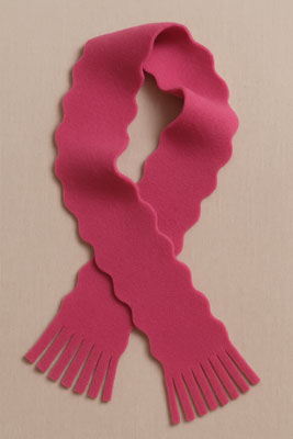 make a fleece scarf