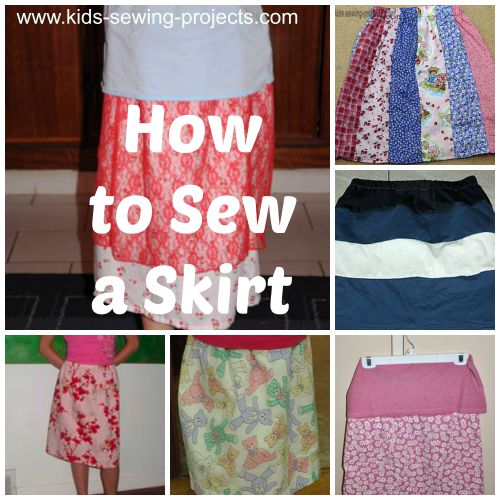 how to sew skirt collage