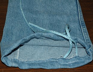 jean drawstring bag