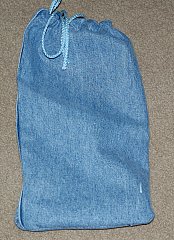 jean drawstring bag