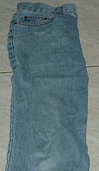 front panel of jeans