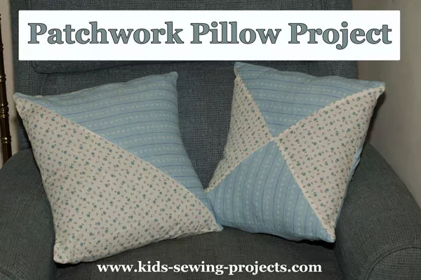 triangle patchwork pillows project done