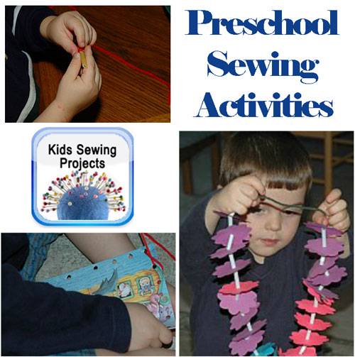 Sewing for preschoolers. Kids learn to sew. Sewing crafts for kids