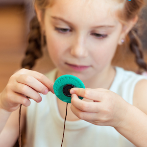 sewing flower button