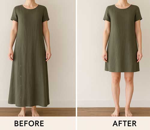 shorten dress