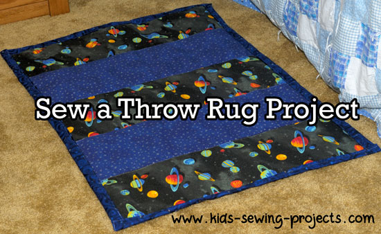 throw rug sewn