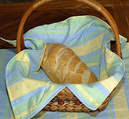 bread cloth in basket