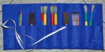 paintbrush case from felt organizer