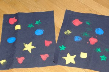 painted tote bag