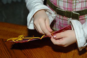 sewing on cards